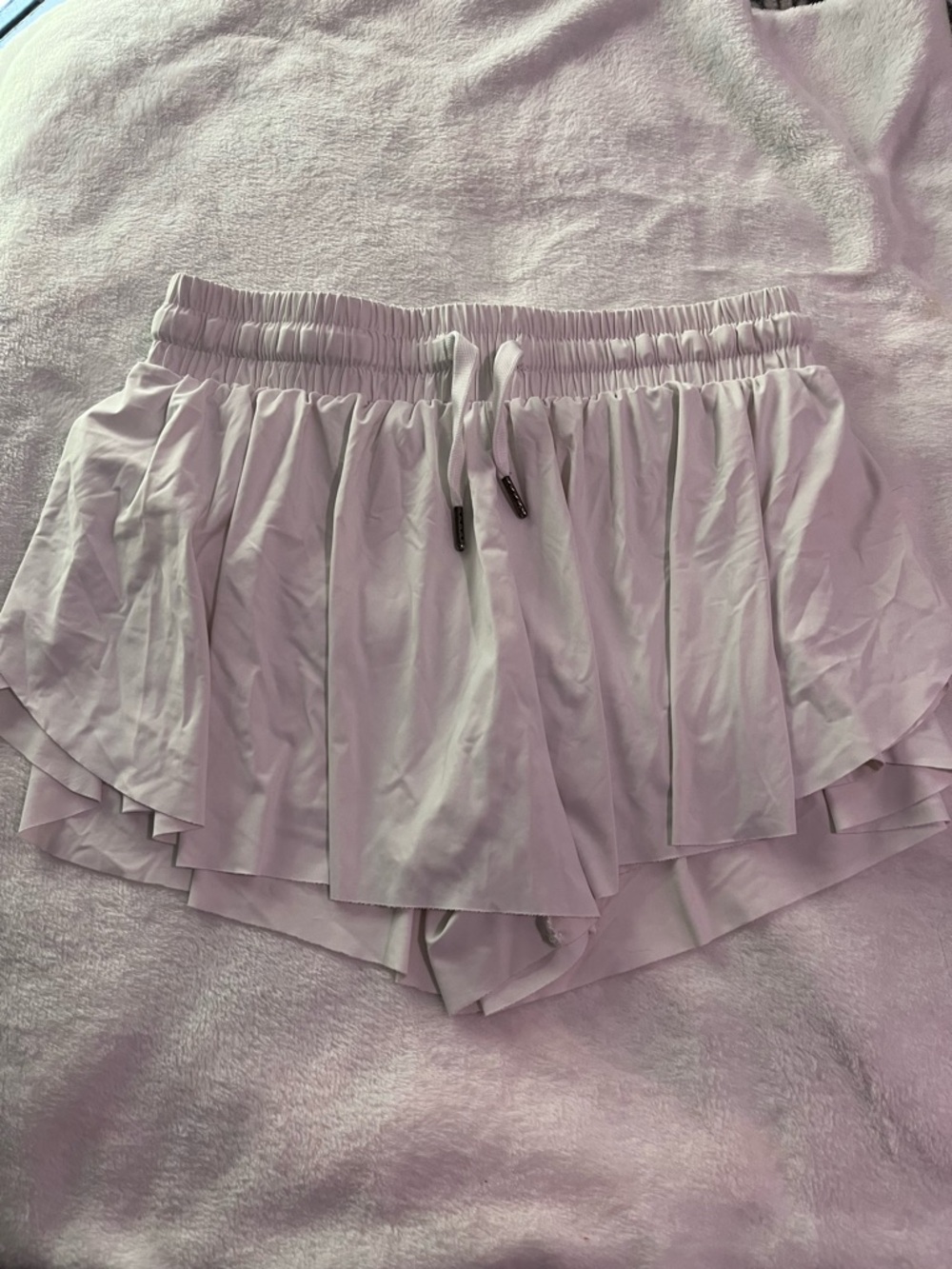 White liberty pro Layered Ruffle Cheer Shorts